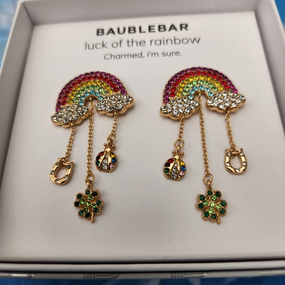 Baublebar Luck Of The Rainbow 🌈 Earrings NWT - Picture 2 of 5